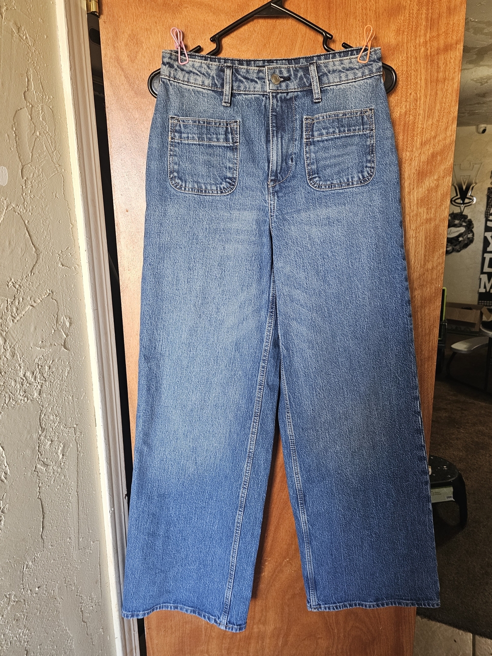 Classic Medium Blue Wide-Leg Jeans